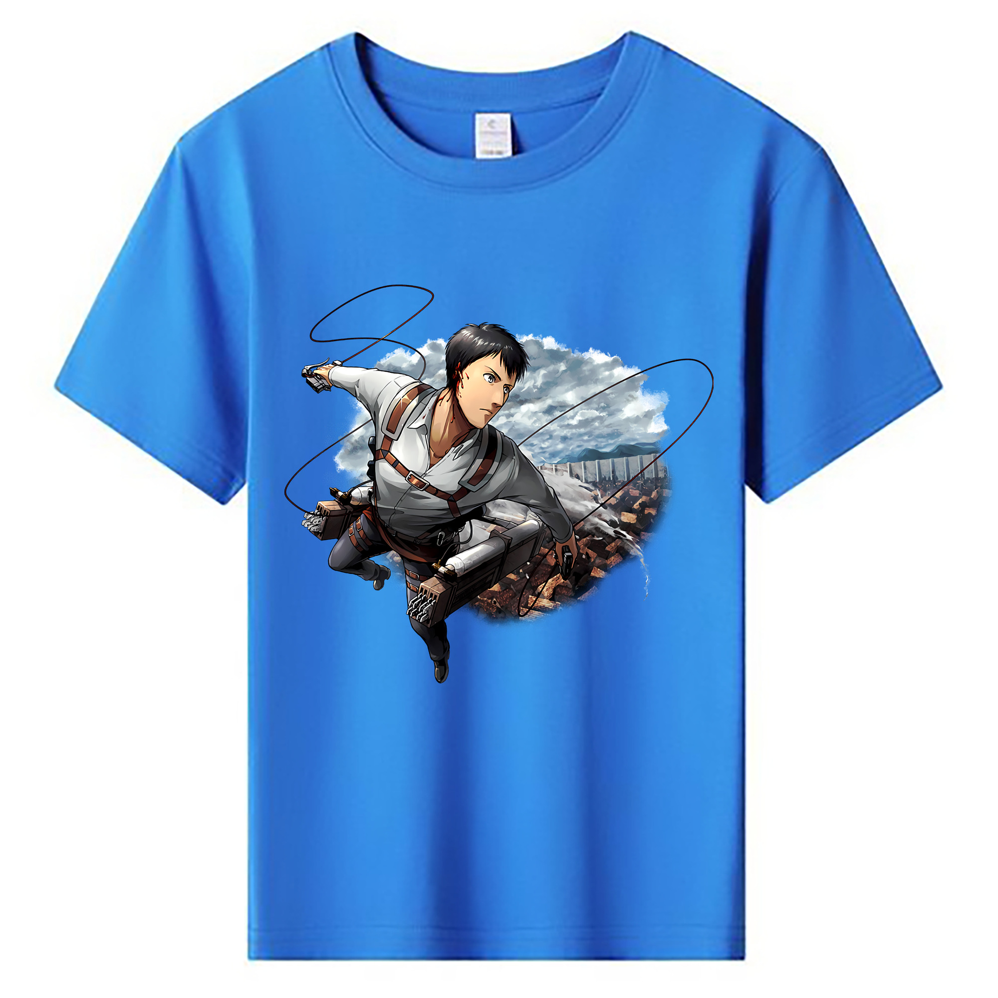 （画像用） 進撃の巨人 ベルトルト・フーバー Attack on Titan Bertholdt Hoover 綿100％キッズTシャツ（フロントプリント）
